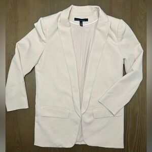 White House Black Market Pale Pink Long Blazer